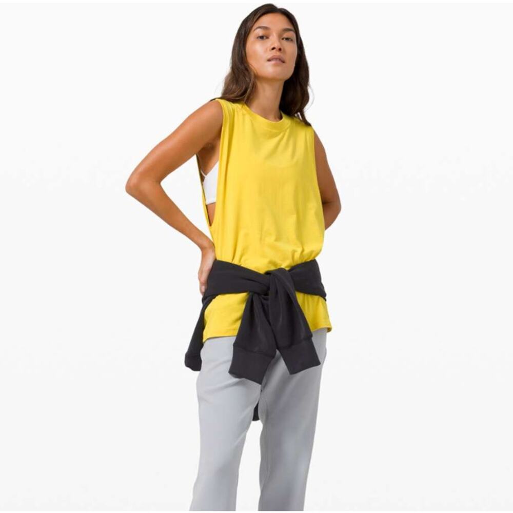 Lululemon All Yours Yellow Boyfriend Tank in Soleil W1CGLS